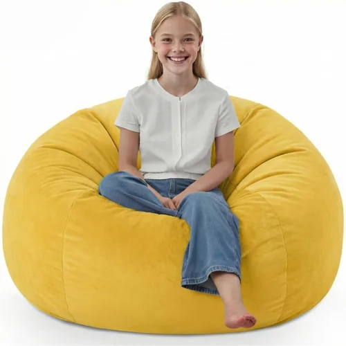 Vista 68 de Silla de Puf de 2 pies, Sillas de Puf Cómodas con Relleno de Espuma Viscoelástica, Sofá de Puf Esponjoso con Cubierta de Terciopelo Holandés, Sillas