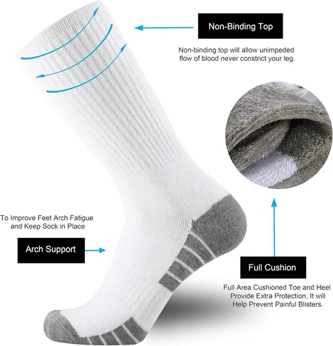 Vista 2 de ONKE - Calcetines de algodón absorbentes de humedad para entrenamiento, para hombre