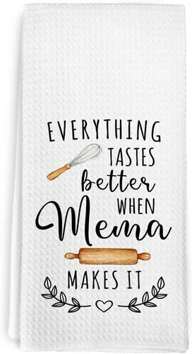 Vista 12 de Gigi - Toallas de cocina para el día de la madre, regalos de cumpleaños, para mujeres, abuelas de nietos, nietos, todo sabe mejor cuando Gigi lo