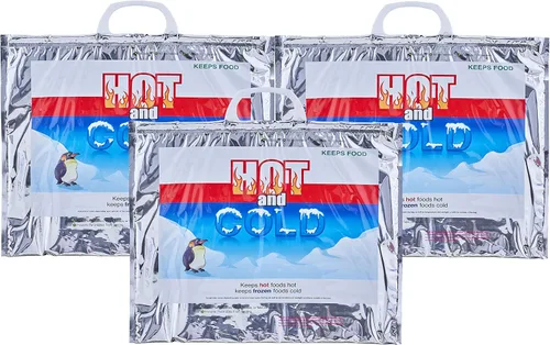 Vista 25 de Superio Bolsas Aisladas Calientes y Frías para Entrega de Alimentos, Bolsas de Compras de Comestibles, Almacenamiento de Alimentos para Comida