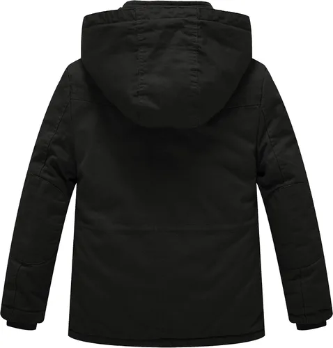 Vista 2 de WenVen Chaqueta de invierno cálida para niño con capucha de algodón grueso