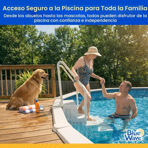 Vista 3 de Escalera para piscina desmontable Blue Wave