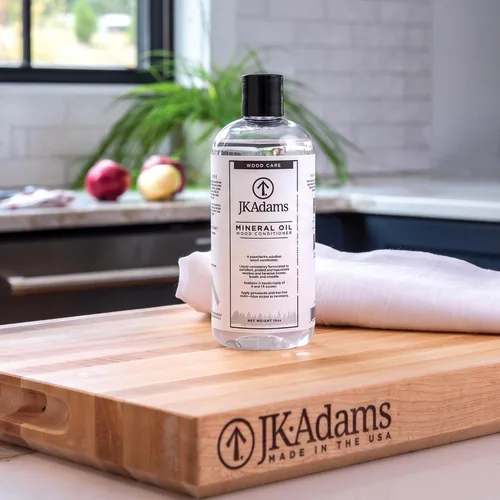 Vista 2 de J.K. Adams Acondicionador de madera de aceite mineral, aceite mineral de grado alimenticio para tablas de cortar de madera, uso para mantener