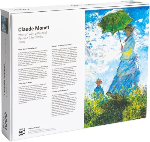 Vista 2 de Today is Art Day - Claude Monet - Mujer con sombrilla - Puzzle - 1000-pieza