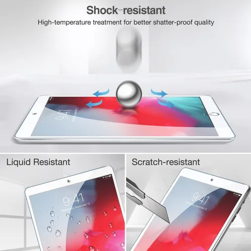 Vista 8 de ProCase 2 protectores de pantalla para iPad Mini 5th/Mini 4th, iPad Mini 7.9 pulgadas, A2133/A2124/A2126/A2125/A1538/A1550, protector de película