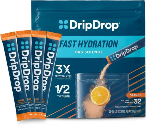 Vista 11 de DripDrop ORS - Polvo de electrolitos patentado para alivio rápido de la deshidratación, para entrenamiento, sudoración, enfermedad y recuperación