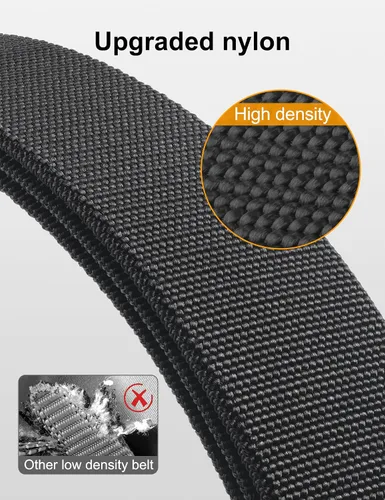Vista 3 de JUKMO - Cinturón táctico de liberación rápida, cinturón de nailon de 1.5 pulgadas estilo militar para senderismo con hebilla de cinturón