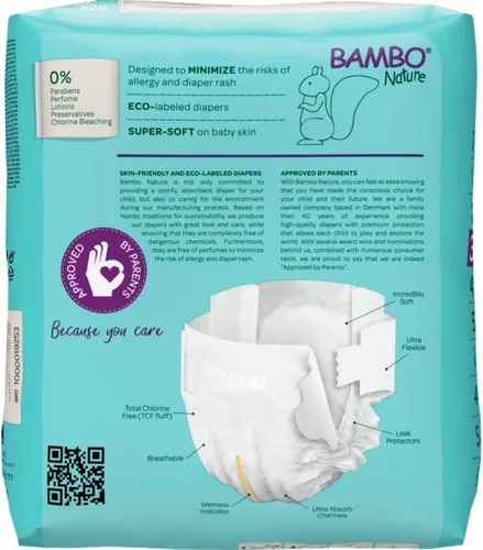 Vista 4 de Bambo Nature Premium Eco - Pañales para hombre, tamaño 3 (9-18 libras/8.8 lbs), 1000019253, 1