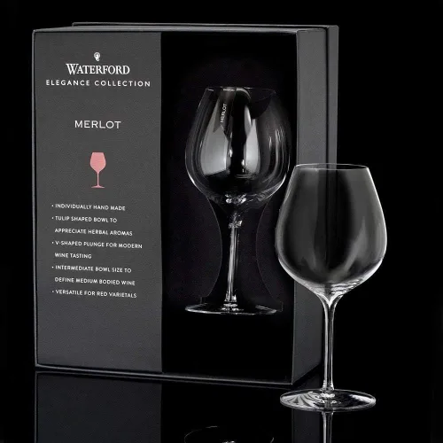 Vista 2 de Waterford Elegance Merlot - Copas de vino, par
