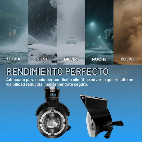Vista 3 de Luces antiniebla LED y DRL para compatibles con Dodge Dakota 1997 1998 1999 2000/Dodge Durango 1998-2000, un par de luces antiniebla delanteras