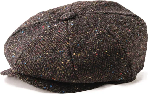 Vista 8 de BOTVELA Gorra plana Newsboy de mezcla de lana de 8 paneles para hombre Negro