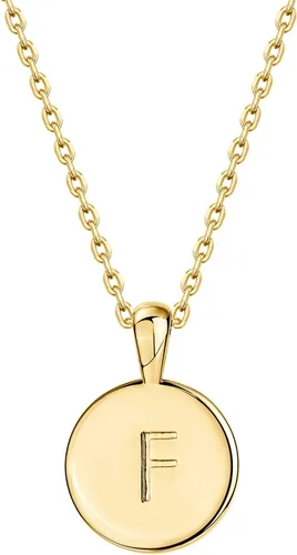 Vista 34 de PAVOI - Collar con dije de letra inicial chapado en oro de 14 quilates para mujer Collar con inicial alfabética de oro