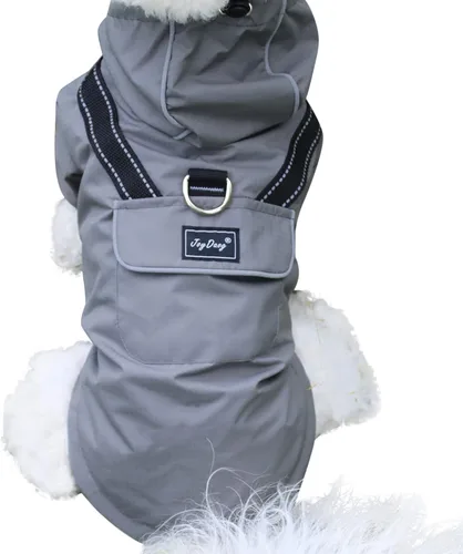 Vista 11 de JoyDaog Impermeable para perros con capucha, chaqueta impermeable para Azul