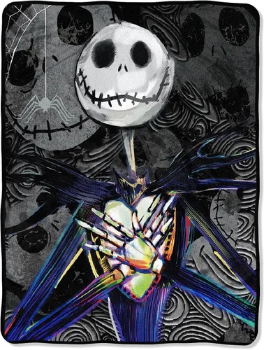 Vista 8 de Northwest Nightmare Before Christmas Manta Micro Raschel, 46 x 60 pulgadas, Crypt Keeper