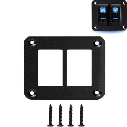 Vista 11 de MIIGII Panel de interruptores, Interruptor basculante de 1 banda con carcasa de aluminio para coche, camión, barco, vehículo recreativo, Panel