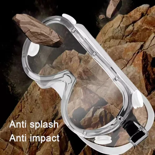 Vista 6 de Gafas de seguridad 6 unidades - Gafas de protección antiempañamiento - Lentes transparentes ajustables, protección ocular suave y ligera