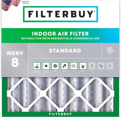 Vista 21 de Filterbuy - Filtro de aire MERV 8 de 8x14x1, defensa esencial contra el polvo y las alergias (1 unidad), filtros plisados electrostáticos