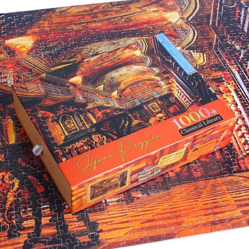 Vista 2 de Ingooood - Rompecabezas - Serie Fantasía-Biblioteca Clásica- 1000 Piezas para Adultos