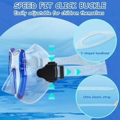 Vista 6 de Gafas de natación para niños con cubierta de nariz para jóvenes de 8 a 15 años, antivaho HD Visión Gafas de piscina gafas de natación de agua