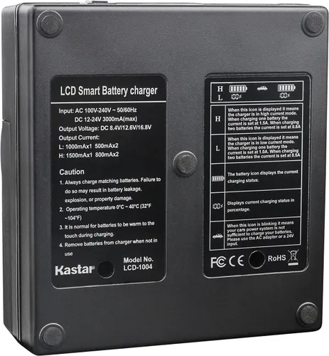 Vista 3 de Kastar EN-EL25 AC LCD cargador de batería dual rápido compatible con Nikon EN-EL25 ENEL25 EN-EL25a 4241 batería, Nikon MH-32 cargador y Nikon Z