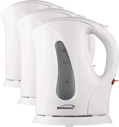 Vista 7 de Brentwood Hervidor eléctrico inalámbrico sin BPA, 1 litro, color blanco