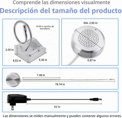 Vista 7 de DESHUN Intercomunicador de ventana, altavoces de ventana, micrófono de intercomunicación de contador de ventana de doble vía