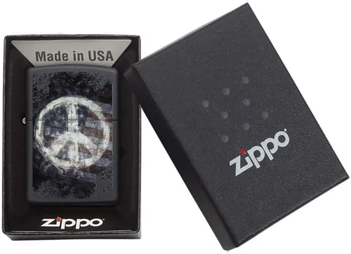 Vista 60 de Zippo encendedores con la bandera de EE. UU.