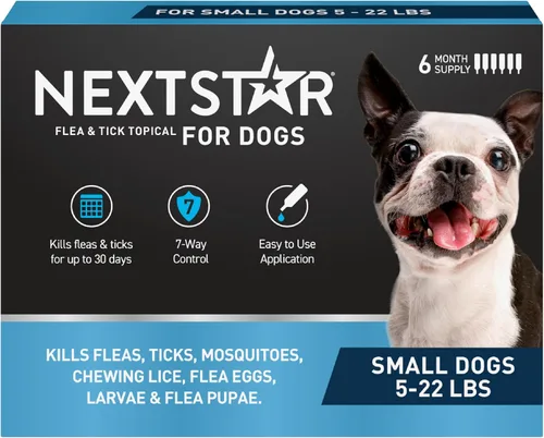 Vista 17 de NextStar Perros tópicos de pulgas y garrapatas pequeños, 7 vías, 1 mes