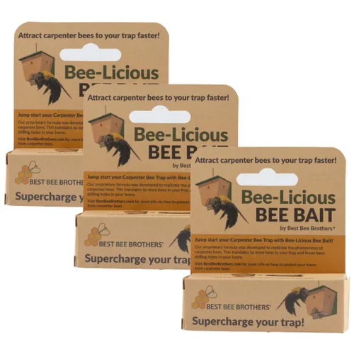 Vista 9 de Best Bee Brothers Bee-Licious Bee Bait, señuelo de abeja carpintero totalmente natural, tubo de compresión de 0.3 fl oz