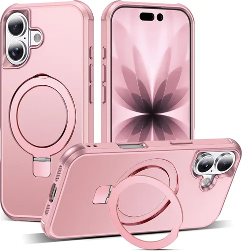 Vista 151 de SKYLMW - Funda compatible con iPhone 11 de 6.1 pulgadas, con soporte magnético invisible tipo anillo, funda translúcida de grado militar, compatible