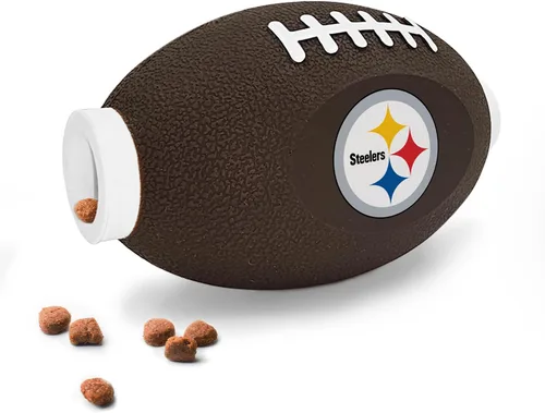 Vista 12 de NFL Buffalo Bills Juguete Dispensador de Premios de Fútbol Americano para Perros y Gatos, Juguete de Pelota de Goma para Mascotas, Juguete