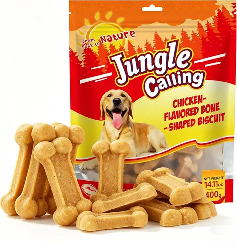 Vista 11 de Jungle Calling - Golosinas suaves para perros mayores de 48 quilates, tiernos carnosos de carne de res de 2 pulgadas, 14.11 onzas Real Beef 1st