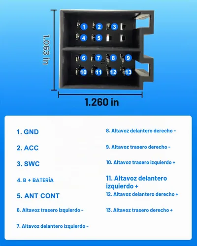 Vista 2 de Hikity - Arnés de cableado ISO de 16 pines para radio de coche Android