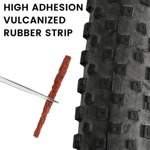 Vista 2 de Oumers Kit de herramientas de reparación de neumáticos de bicicleta sin cámara, pinchazos de neumáticos de bicicleta con 5 tiras de tocino más