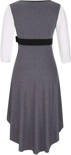 Vista 4 de Vestido gótico para mujer, de gran tamaño, vintage, medieval, vestido de fiesta, vestido de graduación, vestido de princesa renacentista