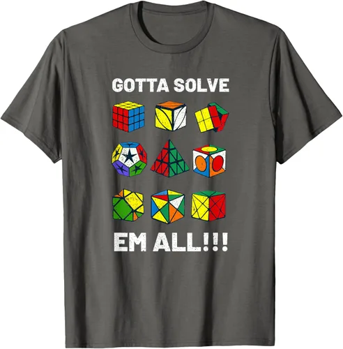 Vista 85 de Camiseta competitiva Puzzle Cube Gotta Solve Em All Speed Cubing