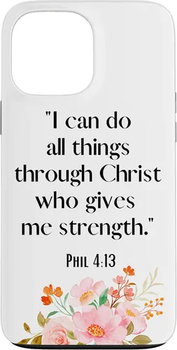 Vista 24 de I Can Do All Things Through Christ Jesus Philippians 4:13 Case for iPhone 17