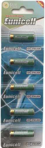 Vista 2 de 5 pilas alcalinas Eunicell 27A / L828 / A27 de 12 V de larga vida útil, 0% mercurio (fecha de caducidad marcada)