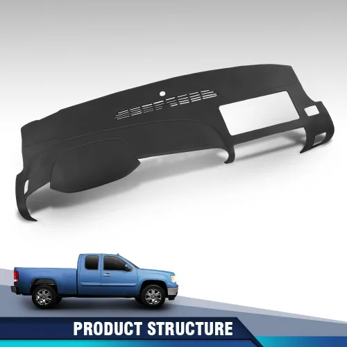 Vista 17 de PIT66 Cubierta para salpicadero, compatible con Chevy Silverado (LS, LT o camión de trabajo solamente), compatible con GMC Sierra 2007-2013
