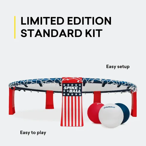 Vista 3 de Spikeball Kit estándar de 3 pelotas - Juego para el patio, la playa, el parque, interiores