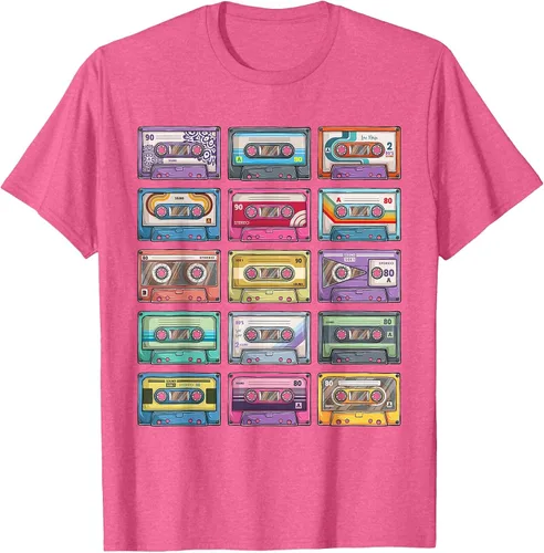 Vista 20 de Vintage Cassette Tapes Collection 80's 90's Music Mixtape T-Shirt Asphalt Grey