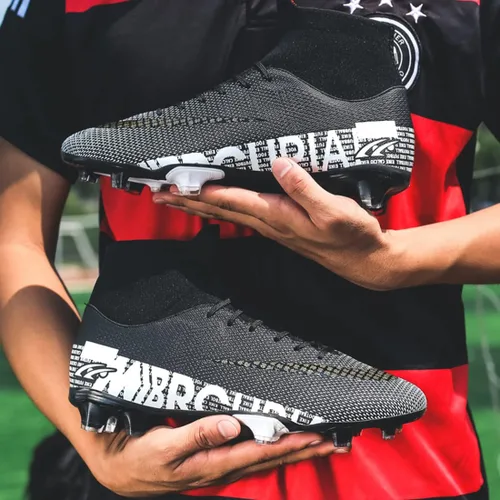 Vista 5 de FGCVX Botas de fútbol atléticas para hombre, zapatos de fútbol de césped, suelo firme