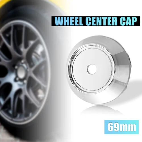 Vista 3 de X AUTOHAUX 4 tapas de cubo de neumático de 2.717 in de diámetro, tono plateado, 6 clips para automóvil