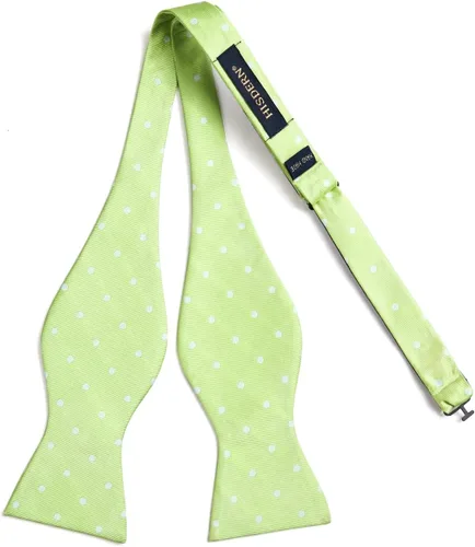Vista 143 de HISDERN Pajaritas para hombre, diseño de lunares, corbatín y bolsillo cuadrado, clásico, esmoquin de negocios, boda, pajaritas, pañuelo
