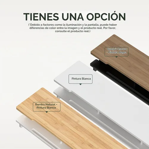 Vista 6 de Estante de escritorio con soporte de monitor dual de 42.5" con soporte para tableta de teléfono