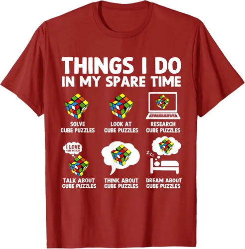Vista 61 de Things I Do in My Spare Time Cube Puzzle Speed Cubing Camiseta