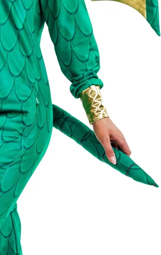 Vista 5 de Tipsy Elves Disfraz de dragón para mujer mono de monstruo mítico verde de Halloween