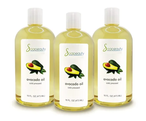 Vista 7 de Soapeauty Aceite de aguacate para piel y cabello, prensado en frío, 100% puro y natural, aceite portador para aceites esenciales, aceite de masaje