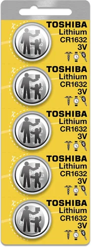 Vista 9 de Toshiba CR1632 - Paquete de ampolla resistente a los niños de celda de moneda de litio 3V (2 baterías)