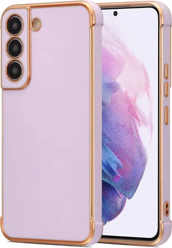 Vista 15 de RALEAVO para Samsung Galaxy S21 5G Funda de teléfono con borde chapado de lujo, cubierta delgada ligera brillante con brillo, cubierta protectora